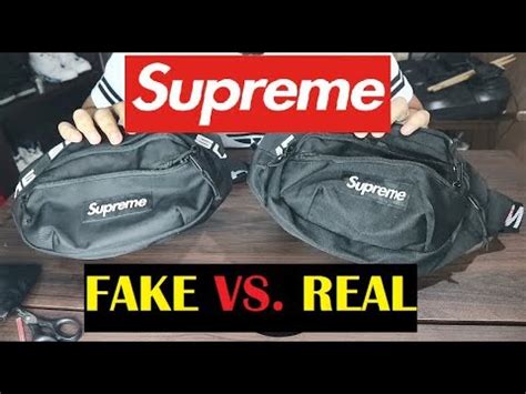 real vs fake supreme waist bag ss18|is your supreme bag real.